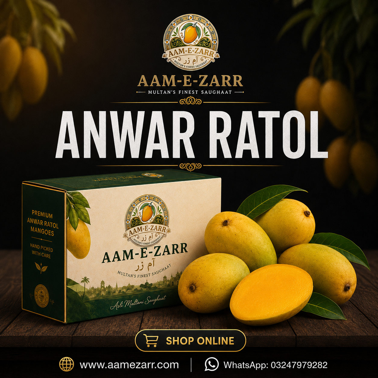 Premium Multani Anwar Ratol Mangoes | Aam e Zarr